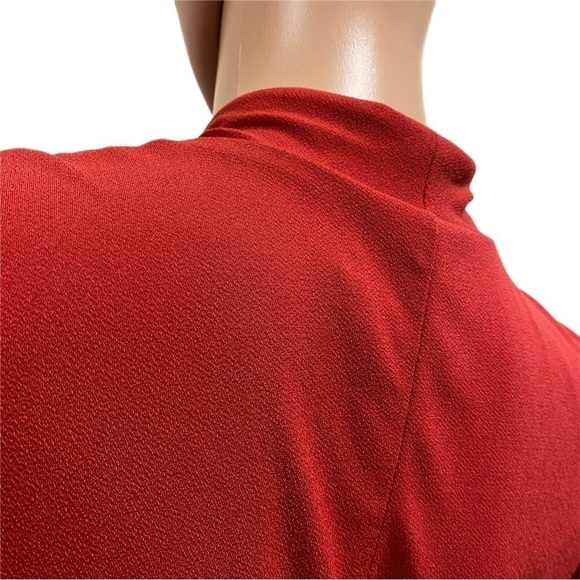 Ellen Tracy Rust Color Long Sleeve Dress - Picture 3 of 10